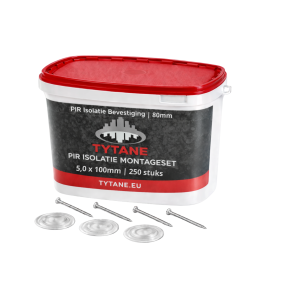 Combinatiepakket 5,0 x 100mm voor PIR isolatie 80mm - 250 stuks